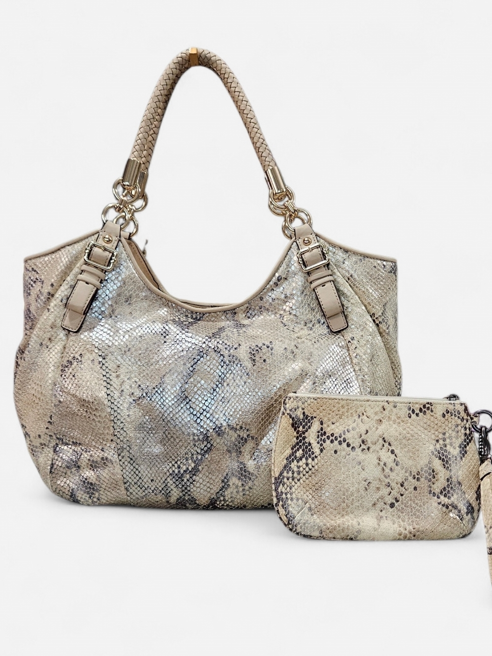 Coach 2011 Madison Python Embossed Hobo Bag w/matching Wristlet - Picture 12 of 16